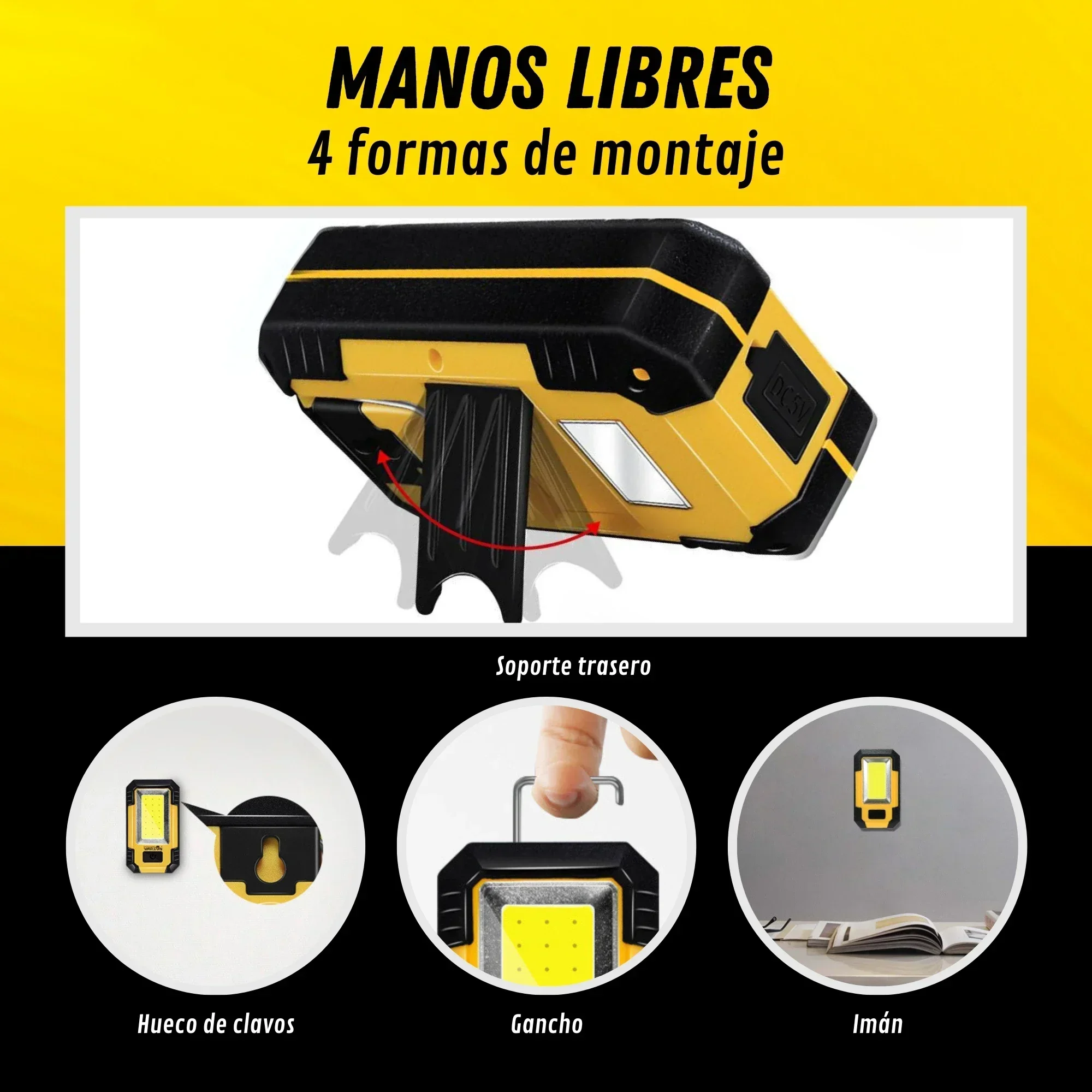 Luz de trabajo recargable port - Outdoor Adventure Trips reseña y precio