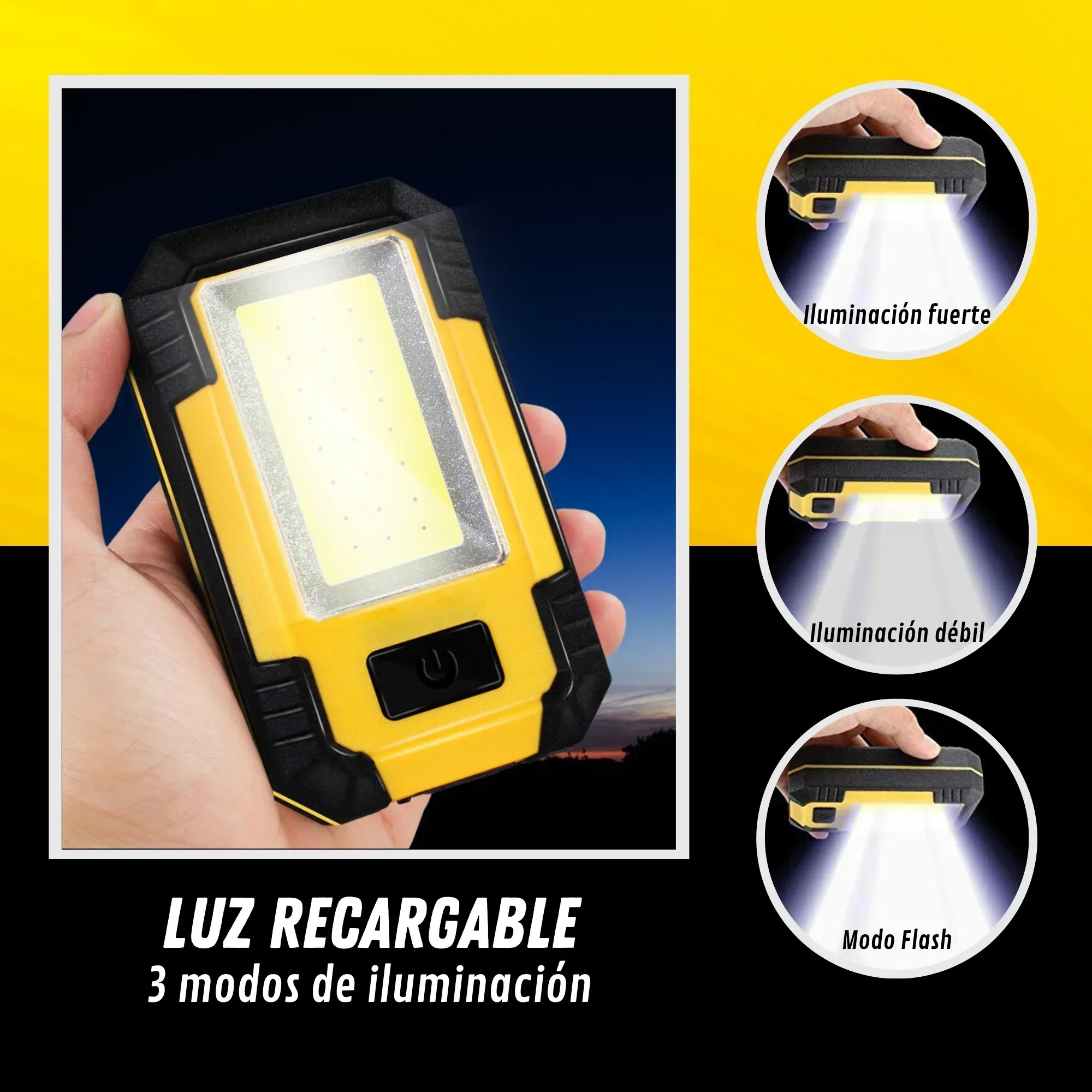 Luz de trabajo recargable port - Outdoor Adventure Trips reseña y precio