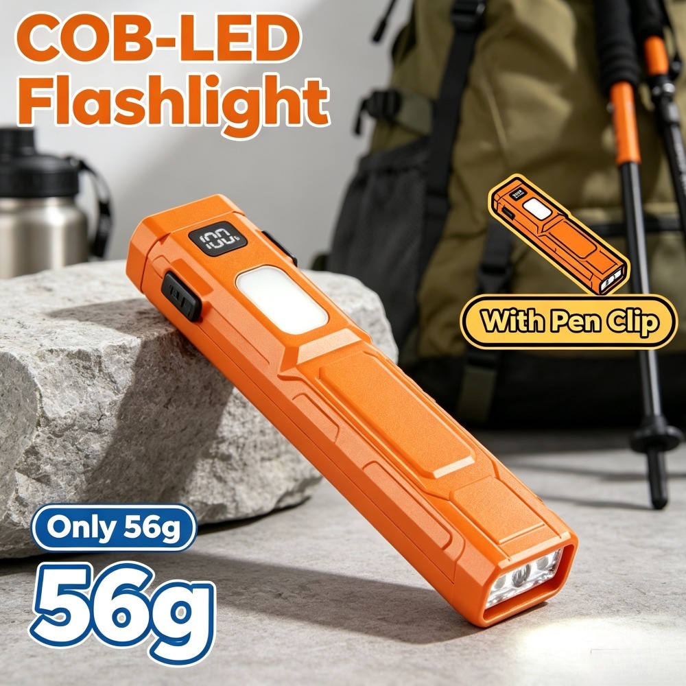 Linterna LED COB EDC con clip  - Outdoor Adventure Trips reseña y precio