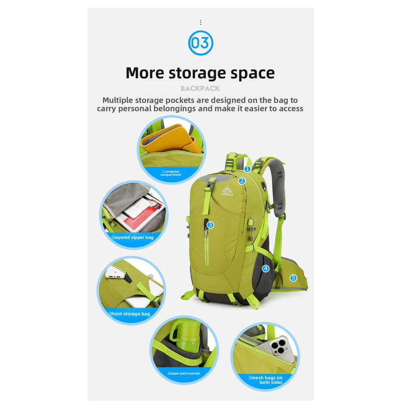 Mochila de Senderismo AZELA 36 - Outdoor Adventure Backpack reseña y precio